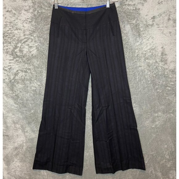 taikonhu Pants - taikonhu Women Whimsigoth Dark Academia Striped Super Wide Flare Dress Pant 4